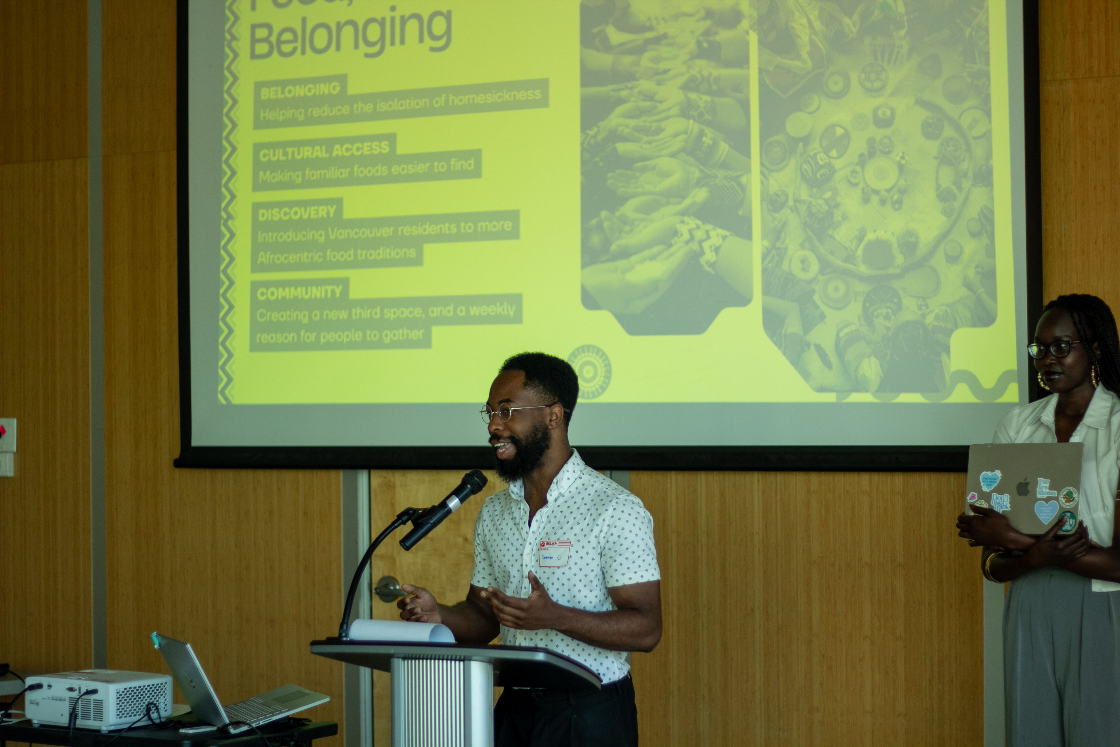 Solomon Etuk speaking at a community event